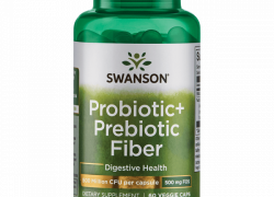 Swanson Probiotics Probiotic+ Prebiotic Fiber Supplement Vitamin 500 Million CFU 60 Veg Caps