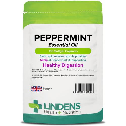 Lindens Peppermint Oil 50mg Capsules (100 pack)